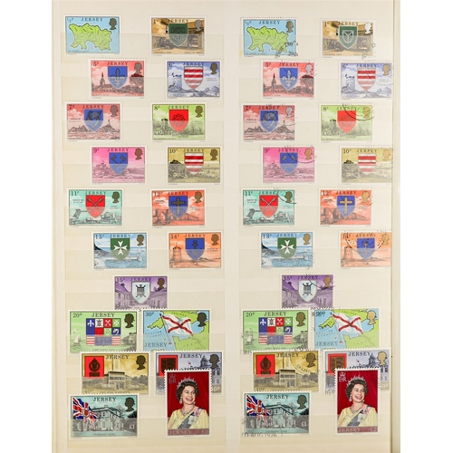 739 - GB.ISLANDS JERSEY 1941-89 never hinged mint and used collection in a large stockbook, incl. miniatur... 