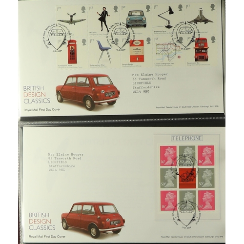 743 - GB.FIRST DAY COVERS 1981-2009 COLLECTION of Bureau issues displayed in six Royal Mail cover albums, ... 