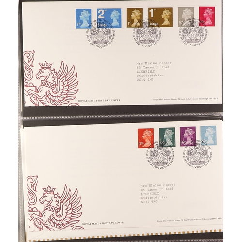 743 - GB.FIRST DAY COVERS 1981-2009 COLLECTION of Bureau issues displayed in six Royal Mail cover albums, ... 