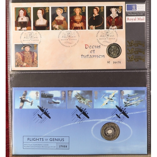 746 - GB.FIRST DAY COVERS 1996-2009 collection in six Royal Mail cover albums, incl. some coin covers (30+... 