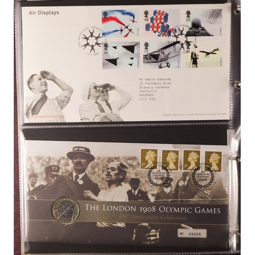 746 - GB.FIRST DAY COVERS 1996-2009 collection in six Royal Mail cover albums, incl. some coin covers (30+... 