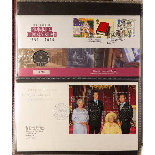 746 - GB.FIRST DAY COVERS 1996-2009 collection in six Royal Mail cover albums, incl. some coin covers (30+... 