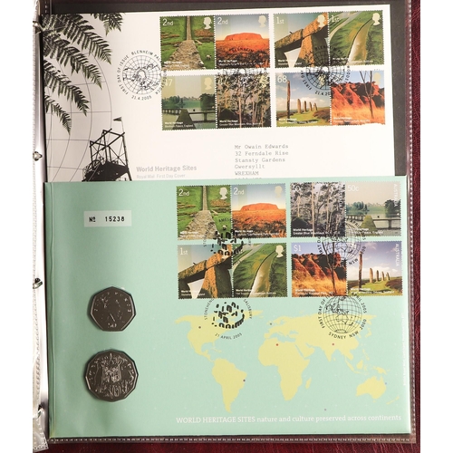 746 - GB.FIRST DAY COVERS 1996-2009 collection in six Royal Mail cover albums, incl. some coin covers (30+... 