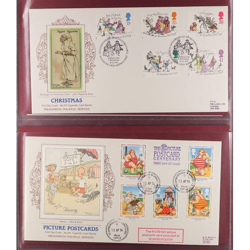 749 - GB.FIRST DAY COVERS PRESENTATION PHILATELIC SERVICES COVERS an album, incl. Christmas issues, cigare... 