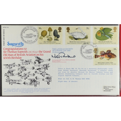 750 - GB.FIRST DAY COVERS RFDC SERIES CERTIFIED SIGNED COVERS 1981-89 in an album, almost complete. (60 co... 