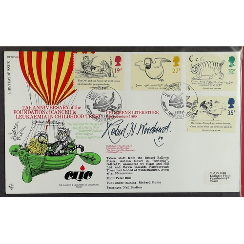 750 - GB.FIRST DAY COVERS RFDC SERIES CERTIFIED SIGNED COVERS 1981-89 in an album, almost complete. (60 co... 