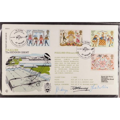 750 - GB.FIRST DAY COVERS RFDC SERIES CERTIFIED SIGNED COVERS 1981-89 in an album, almost complete. (60 co... 