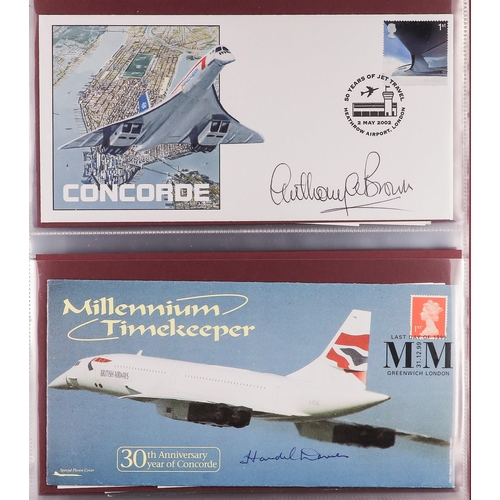 76 - COLLECTIONS & ACCUMULATIONS CONCORDE SIGNED COVERS COLLECTION in an album, 1999-2002. (48 covers)