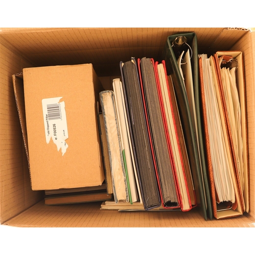 79 - COLLECTIONS & ACCUMULATIONS WORLD ACCUMULATION IN TWO BOXES in various albums, some books incl. Yuko... 