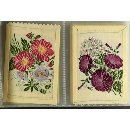 9 - KENSITAS SILK FLOWERS a collection of silk cards in two slot in albums, incl. large format types. Pl... 