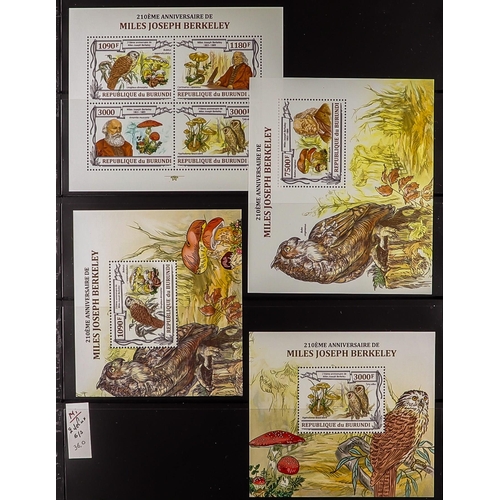 95 - TOPICALS MUSHROOMS AND FUNGI OF AFRICA 1984-2015 never hinged mint collection from Burundi, Central ... 