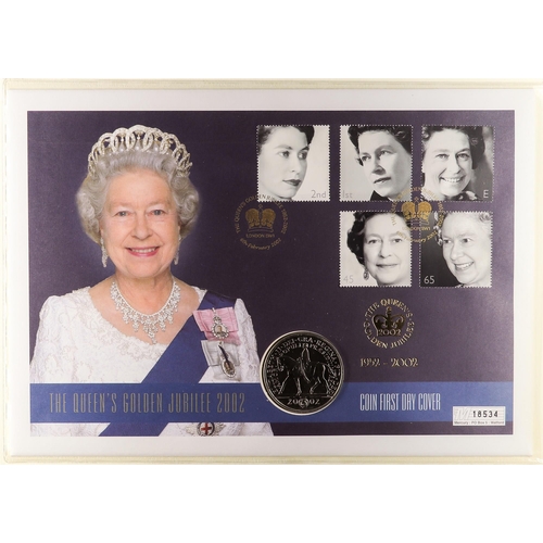 10 - GOLDEN JUBILEE COIN COVER COLLECTION. Comprises of 16 coin covers which include 'Manchester 2002 Com... 