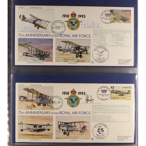 110 - COLLECTIONS & ACCUMULATIONS ROYAL AIR FORCE 1993 ANNIVERSARY COVERS COLLECTION in three Benham suede... 