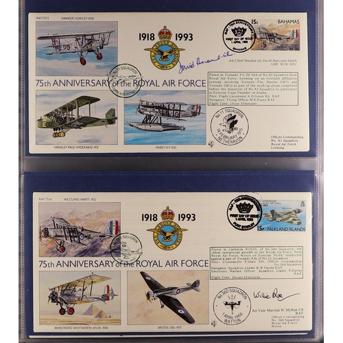 110 - COLLECTIONS & ACCUMULATIONS ROYAL AIR FORCE 1993 ANNIVERSARY COVERS COLLECTION in three Benham suede... 