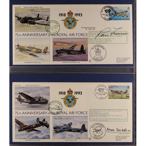 110 - COLLECTIONS & ACCUMULATIONS ROYAL AIR FORCE 1993 ANNIVERSARY COVERS COLLECTION in three Benham suede... 