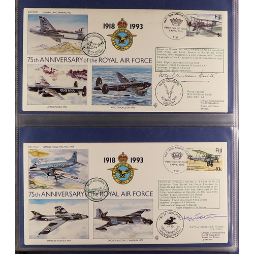 110 - COLLECTIONS & ACCUMULATIONS ROYAL AIR FORCE 1993 ANNIVERSARY COVERS COLLECTION in three Benham suede... 