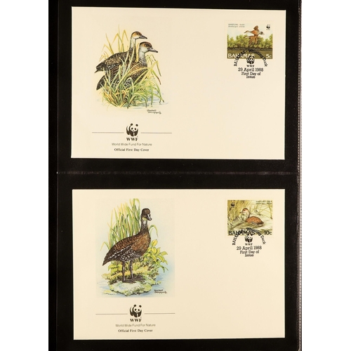 115 - COLLECTIONS & ACCUMULATIONS SOUVENIR COLLECTIONS IN TWO BOXES with WWF in three albums, 50th Anniver... 