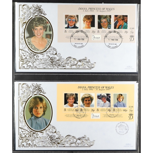 123 - COLLECTIONS & ACCUMULATIONS DIANA - BENHAM SILK COLLECTIONS 1981 Wedding and 1998 Commonwealth minia... 