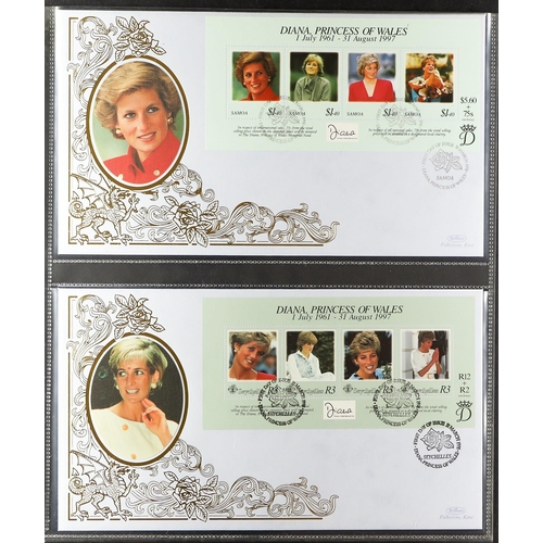 123 - COLLECTIONS & ACCUMULATIONS DIANA - BENHAM SILK COLLECTIONS 1981 Wedding and 1998 Commonwealth minia... 