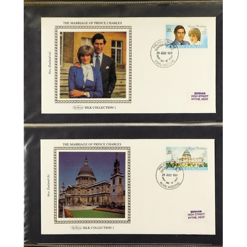 123 - COLLECTIONS & ACCUMULATIONS DIANA - BENHAM SILK COLLECTIONS 1981 Wedding and 1998 Commonwealth minia... 