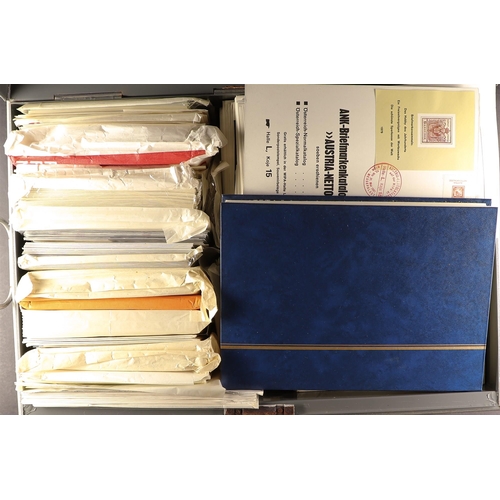 128 - COLLECTIONS & ACCUMULATIONS WORLD IN TWO SAFETY DEPOSIT BOX TINS a late 1970's to early 1980's dupli... 