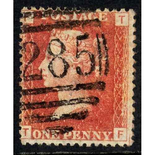 1282 - GB.QUEEN VICTORIA 1864-79 1d rose-red plate 225, SG 43, fine used, cat £700.