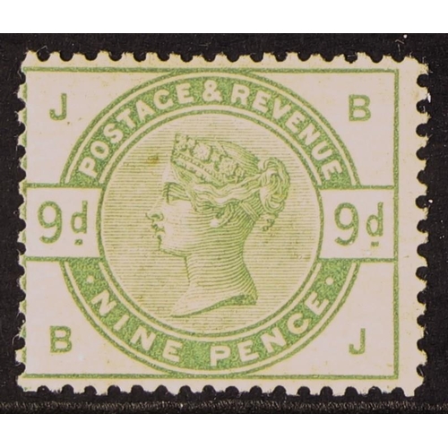 1297 - GB.QUEEN VICTORIA 1883-84 9d dull green, watermark sideways inverted, SG 195wi., fine mint with good... 