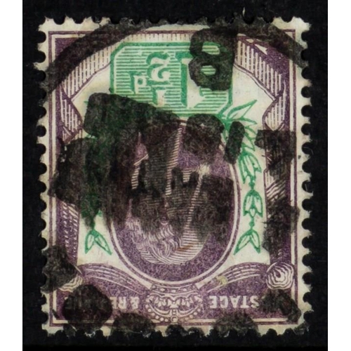 1326 - GB.EDWARD VII 1902-10 1½d slate purple and green, watermark INVERTED, SG 222wi, with London large si... 