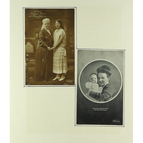 134 - COLLECTIONS & ACCUMULATIONS DUTCH ROYAL FAMILY a topical collection on pages etc, incl. early postca... 