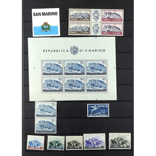 137 - TOPICALS HORSE STAMPS OF SAN MARINO 1950's to 2000's mainly never hinged mint with sets, couple of c... 