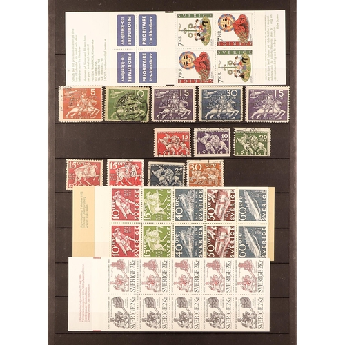 138 - TOPICALS HORSES STAMPS OF SWEDEN 1920's-90's mint and used (mostly never hinged ) collection incl. b... 