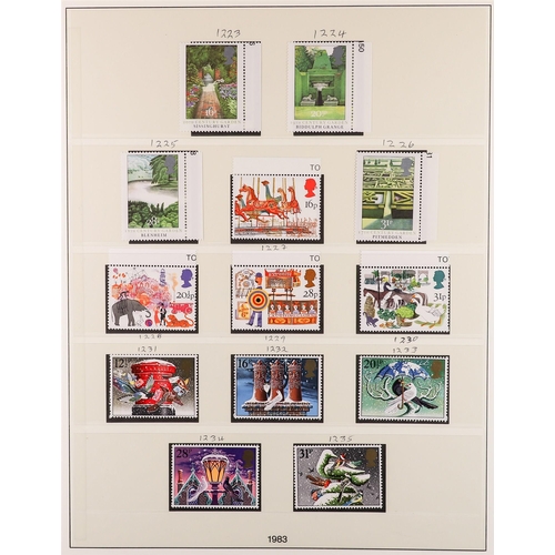 1384 - GB.ELIZABETH II 1981-89 never hinged mint collection in a Lindner hingeless album with slipcase, inc... 