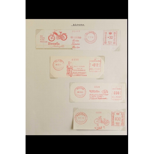 139 - TOPICALS MOTORCYCLES TOPIC DENMARK 1920's-2000's never hinged mint & used stamps, covers, postcards ... 