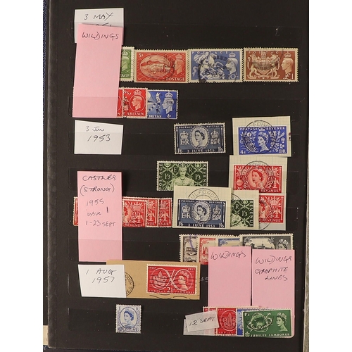 1413 - GB.ELIZABETH II GLORY BOX WITH USED STAMPS Comprising of a commonwealth stockbook from KGV to QEII 1... 