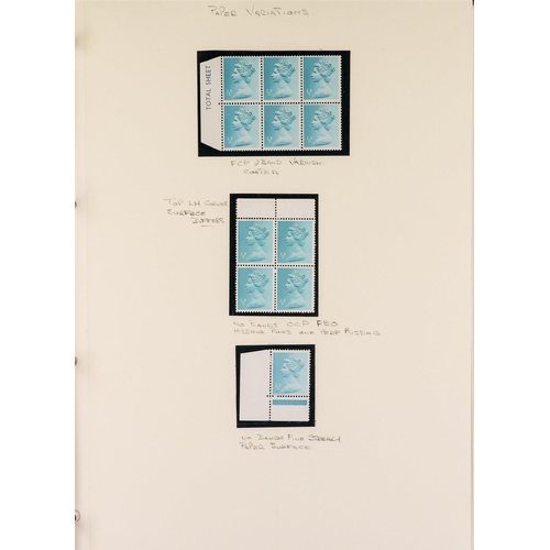 1415 - GB.ELIZABETH II MACHIN COLLECTION in 2 albums. Mint decimal with a handful of used stamps. Includes ... 