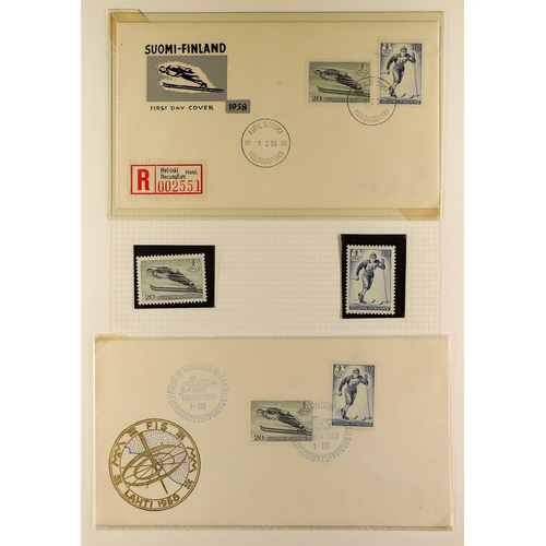 142 - TOPICALS SPORT stamps of FINLAND 1938-2000 mainly never hinged mint stamps (a few earlier issues hin... 