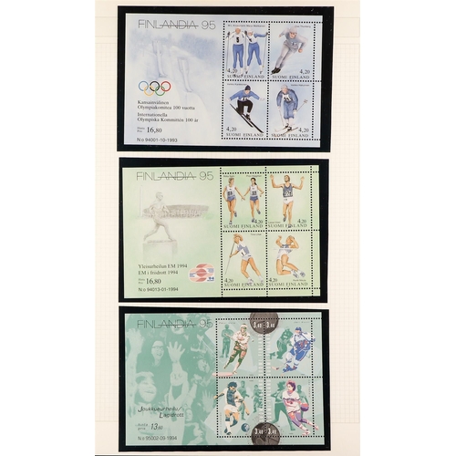 142 - TOPICALS SPORT stamps of FINLAND 1938-2000 mainly never hinged mint stamps (a few earlier issues hin... 