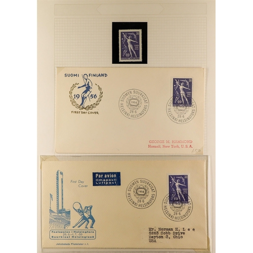 142 - TOPICALS SPORT stamps of FINLAND 1938-2000 mainly never hinged mint stamps (a few earlier issues hin... 