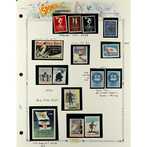 143 - TOPICALS SPORTS TOPICAL COLLECTION OF NORWAY 1951-98 with stamps (nhm), miniature sheets, postcards ... 