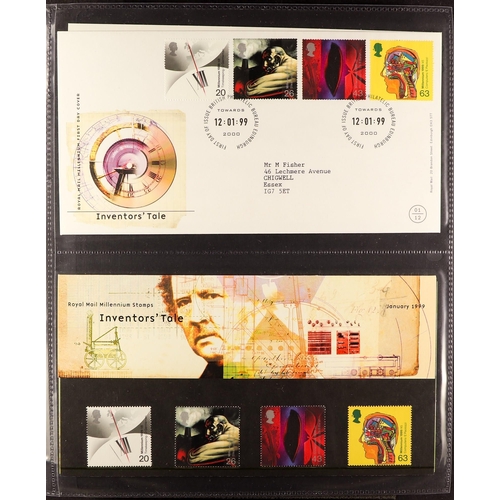 1437 - GB.ELIZABETH II ROYAL MAIL MILLENNIUM COLLECTIONS in special albums, each with the never hinged mint... 