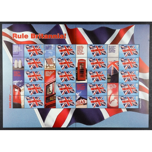 1439 - GB.ELIZABETH II SMILER SHEETS COLLECTION in a binder, face value £800+. (Qty)