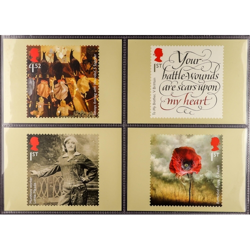 1442 - GB.ELIZABETH II THE GREAT WAR COLLECTION. Housed in dedicated Royal Mail album. Includes stamp sets,... 