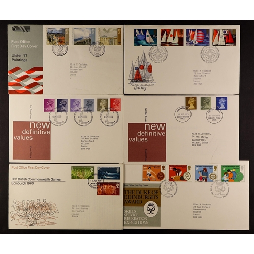 1462 - GB.FIRST DAY COVERS BOX OF FDC's with GB, Channel Is and I.O.M. issues, incl. definitives with panes... 