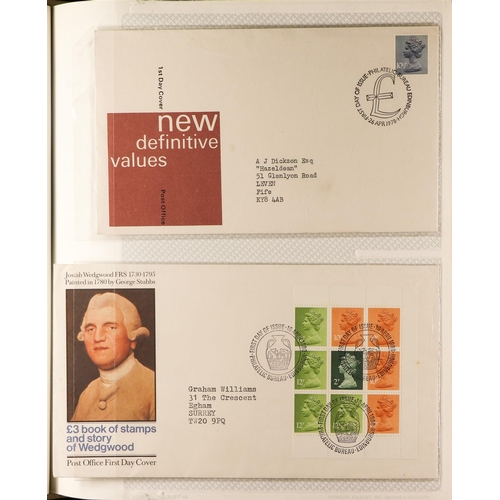 1463 - GB.FIRST DAY COVERS COLLECTION IN THREE ALBUMS AND LOOSE incl. useful definitives, regionals and boo... 