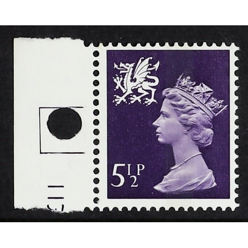 1473 - GB.REGIONS WALES 1975 5½p violet, low emblem and value, SG XW32d, never hinged mint marginal example... 