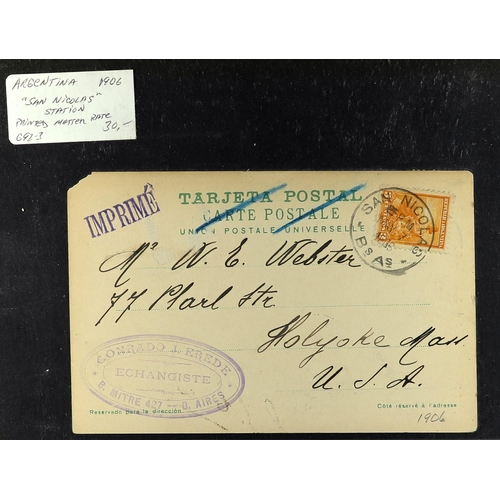 163 - ARGENTINA 1900's-50's COVERS RANGE an American dealers stock (P.T.S.A. $1450+) incl. Censored, Regis... 