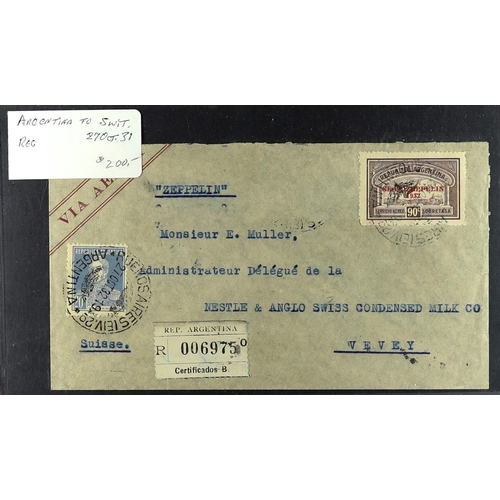 163 - ARGENTINA 1900's-50's COVERS RANGE an American dealers stock (P.T.S.A. $1450+) incl. Censored, Regis... 