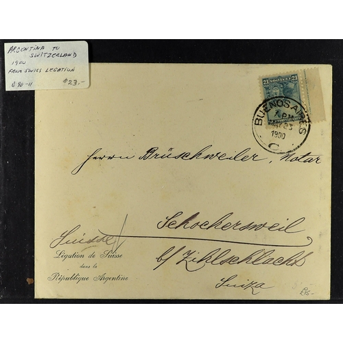 163 - ARGENTINA 1900's-50's COVERS RANGE an American dealers stock (P.T.S.A. $1450+) incl. Censored, Regis... 