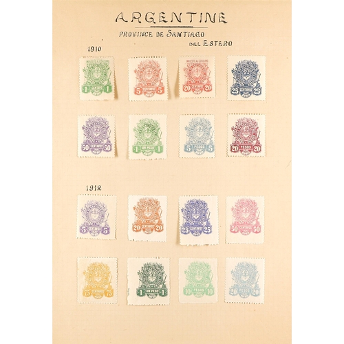 166 - ARGENTINA REVENUE STAMPS 19th century to about 1913 mint and used range incl. Federal stamps; Provin... 