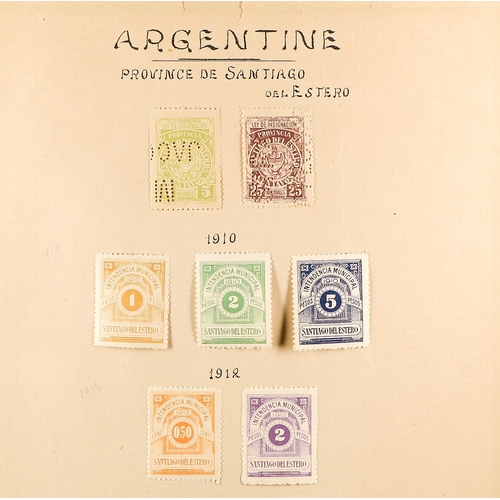 166 - ARGENTINA REVENUE STAMPS 19th century to about 1913 mint and used range incl. Federal stamps; Provin... 